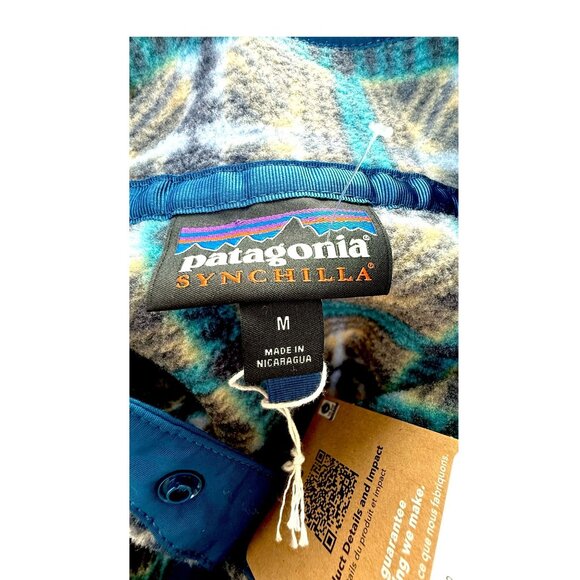 Patagonia Women Lightweight Synchilla SnapT Pullover Snow Beam Pale Periwinkle M - Picture 5 of 6